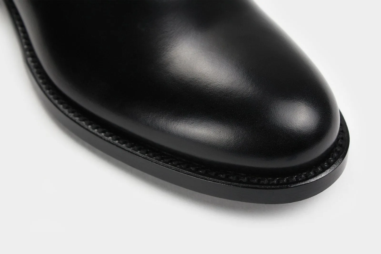 SANTI • Custom Fitted Bespoke Semi Wholecut Oxford Shoes • BLACK