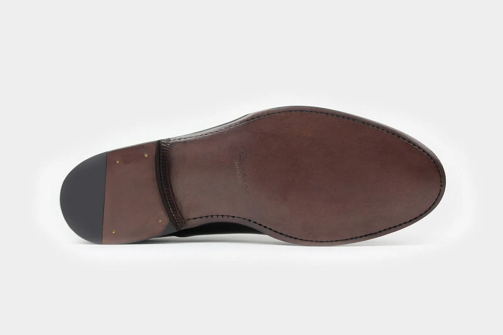 SANTI • Custom Fitted Bespoke Semi Wholecut Oxford Shoes • BLACK
