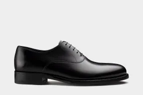 SANTI • Custom Fitted Bespoke Semi Wholecut Oxford Shoes • BLACK