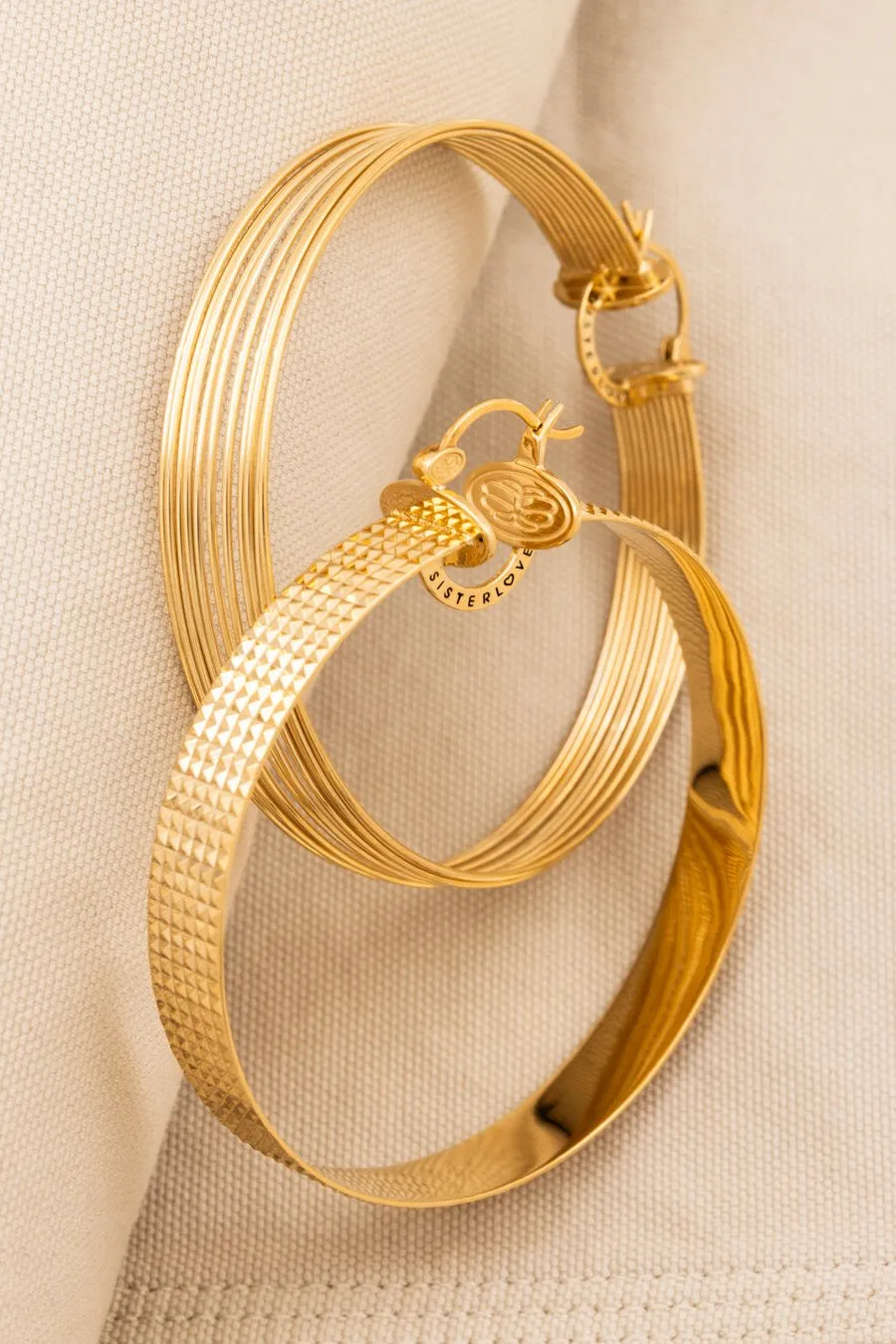 Sister Love Studded Empress Hoops - Large