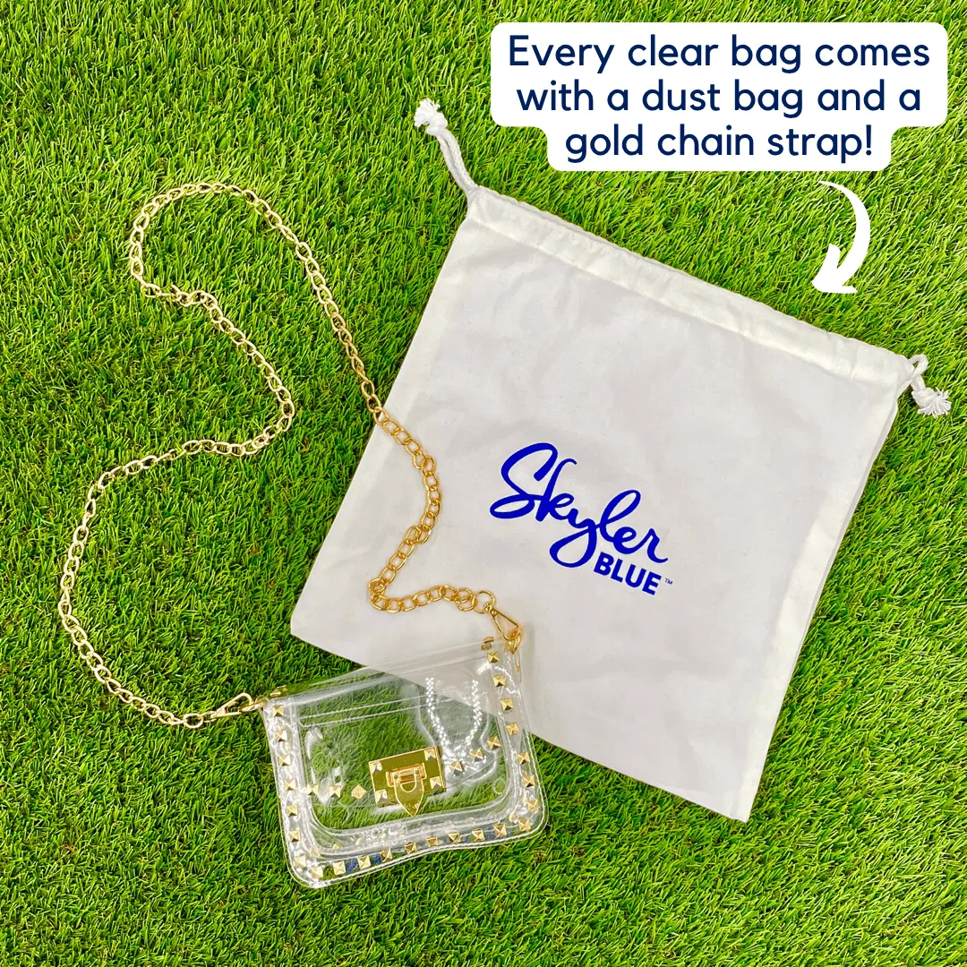 Small Studded Clear Bag
