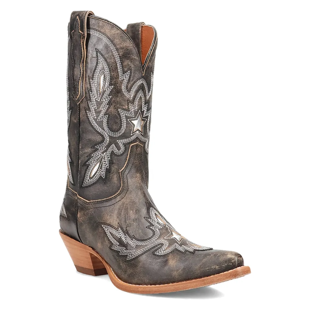 Starbright Embroidered Snip Toe Pull On Cowboy Boots