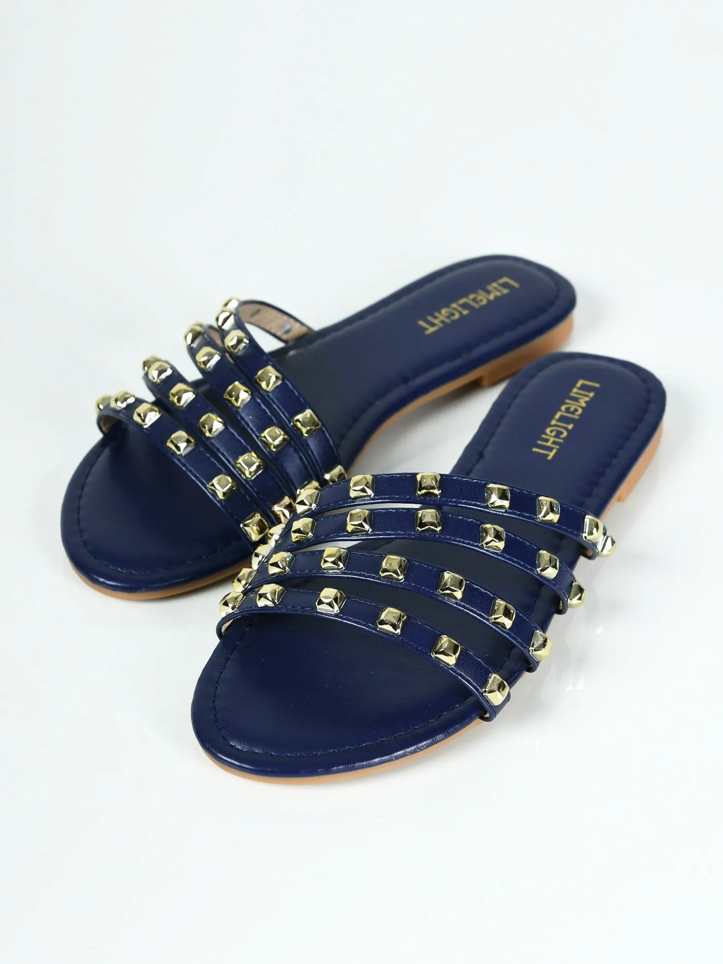 Studded Flats - Blue