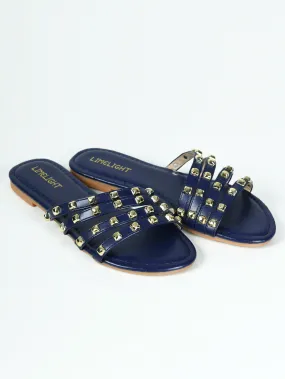 Studded Flats - Blue