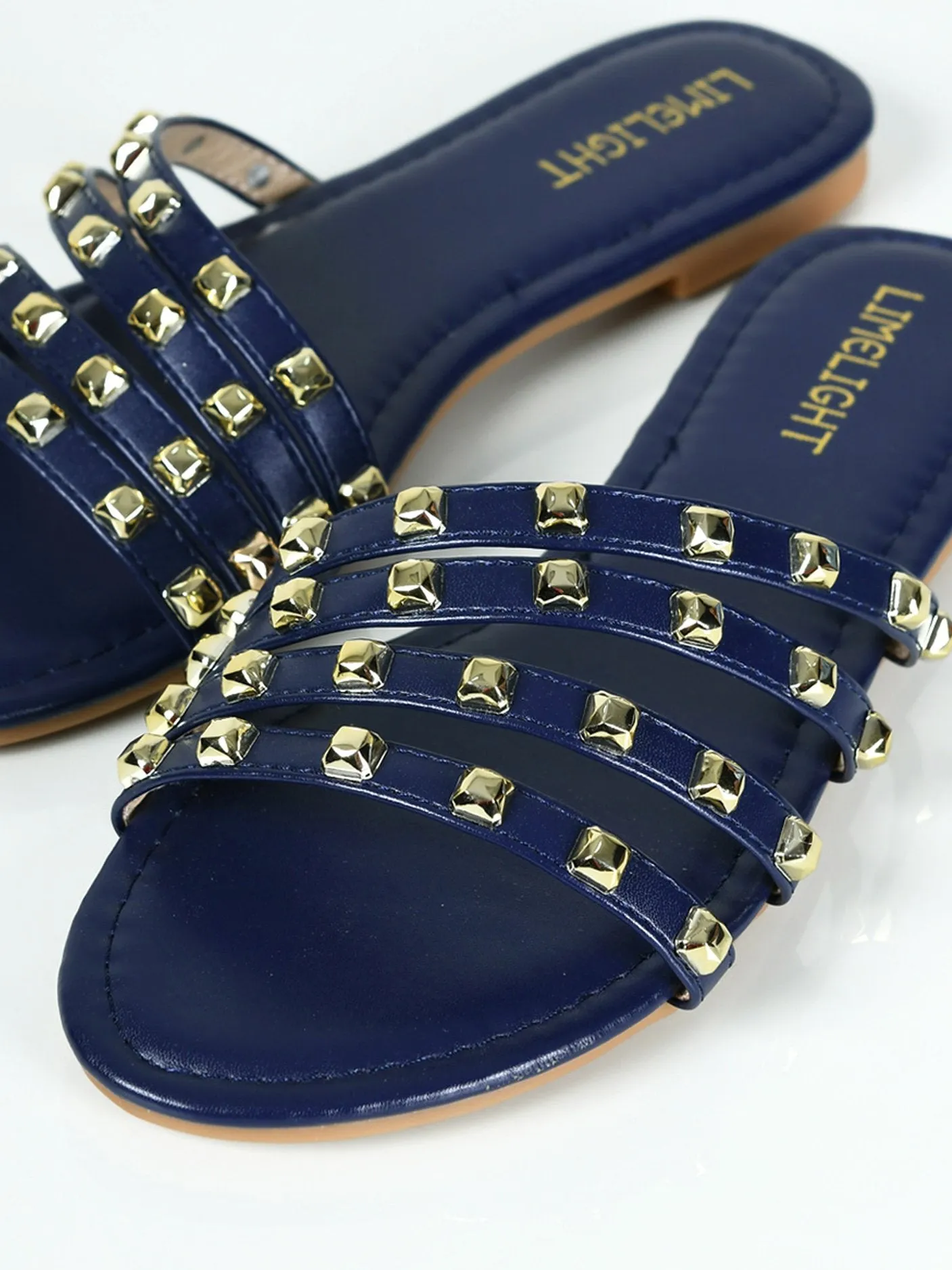 Studded Flats - Blue