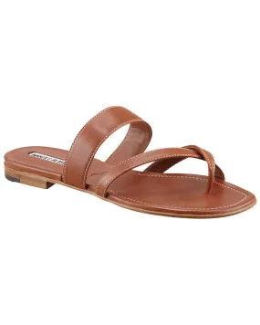 Susa Medium Brown Flat Sandal