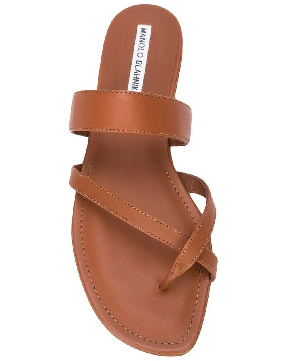 Susa Medium Brown Flat Sandal