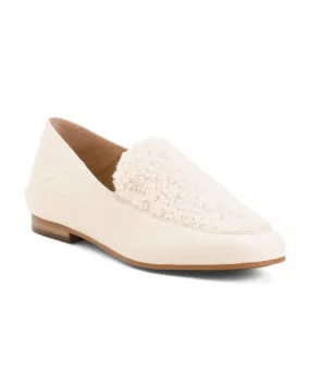 VIONIC Frieda Curly Faux Shearling Leather Loafers