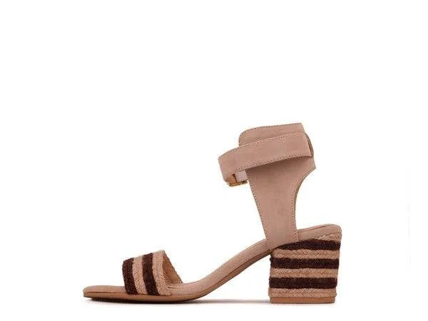 Women's Shoes Rayna Blush Braided Jute Strap And Suede